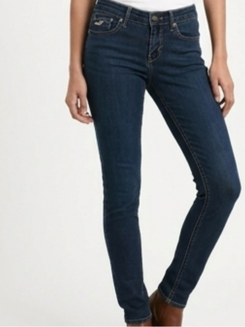 HOLLISTER Classic Skinny Jeans in Medium Blue